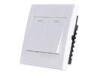 White Modern Dimmable Light Switch Remote Control 2 Gang AC 220V