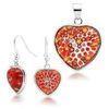 fashion Charm Pendants Murano Glass Jewelry Sets with lampworking Stone