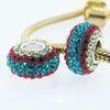 Customed handcraft Solid Sterling Silver Core Shamballa Crystal jewelry Beads for decoration