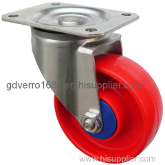 4 inches red PP swivel industrial casters