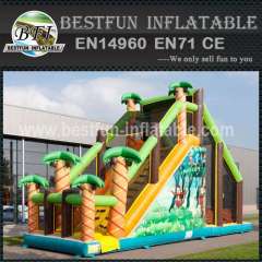 Inflatable jumping obstacle course jungle
