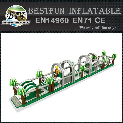 Inflatable Longest Obstacle Course For Adults