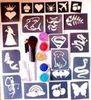 Body Art Temporary Glitter Tattoo Kit with 12 Colors Tattoo Ink