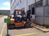 the forklift parking area