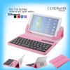 Arabic bluetooth keyboard with leather case for 7-8 inches universal android and IOS windows