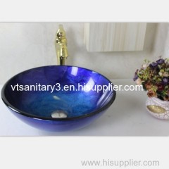 glass basin with pop-up