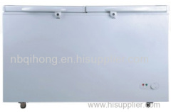 868L Double open door chest freezer with white