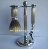 Old fashioned metal handle shaving brush set