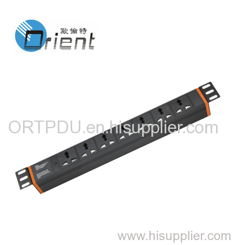 Universal Type PDU 7 Outlet with power light