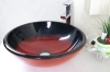 hand-painting color vessel sink foiled glass basin