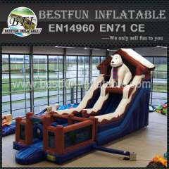 Beautiful polar bear inflatable slide