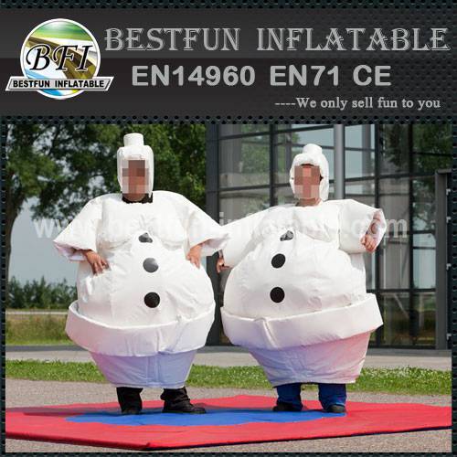 White Snowman Sumo Suit and inflatable wrestling suit for audlt
