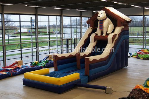 Beautiful polar bear inflatable slide