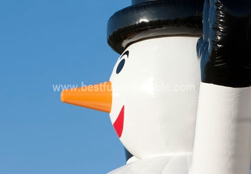 Giant inflatable bouncy castle snowman