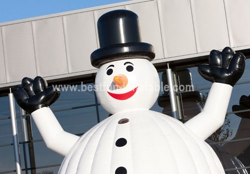 Giant inflatable bouncy castle snowman