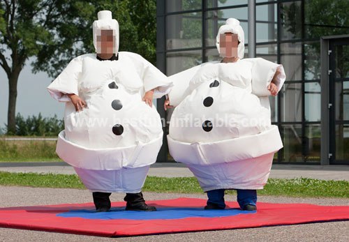 White Snowman Sumo Suit and inflatable wrestling suit for audlt