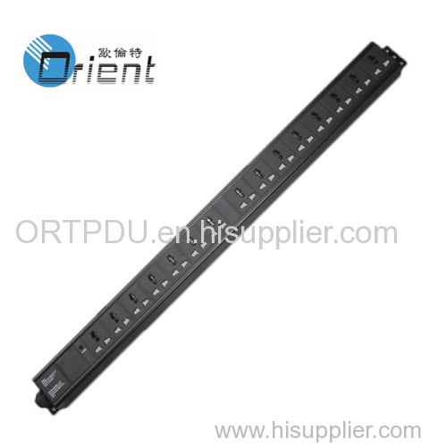 Universal Rack Mount PDU 15 outlet with power light