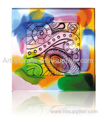 colorful liu li brick art glass craft crystal decorations