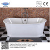 Freestanding cast iron bathtub with coat