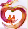 wholesale liu li art glass craft peace and happiness for wedding gift