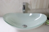 glass basin with waterfall tap glass sink with waterfall faucet