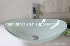 glass basin with waterfall tap glass sink with waterfall faucet