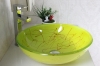 counter top ceramic basin glass basin vanity with bathroom mirror