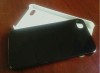 PC material mobile phone case for Iphone4 (leather & diamond cover)