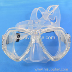 China made high quality tempered glass silicone mask for scuba diving
