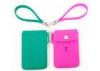 Pink / Purple Silicone Credit Card Holders Personalised Debossed Logo