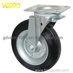 rubber garbage container casters with iron rim