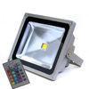 Square RGB LED Flood Light Waterproof IP66 With IR Remote / 10W LED Chip