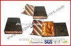 Leather Rigid Gift Boxes For Luxury Gift Packing , Embossed Foldable