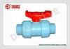 CPVC double union socket Plastic Ball Valve 1/2(D20mm) ~ 4(D110mm) PN1.0Mpa DIN/ANSI