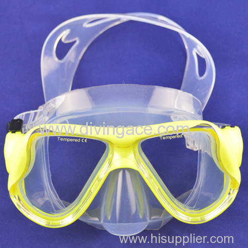 Tempered glass diving mask scuba diving mask with wide sight