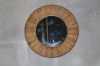 Recycled fir round mirror