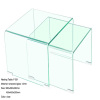 clear tempered glass nesting table