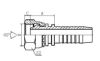 Metric Male double use for 60 Cone seat or bonded seal Fitting