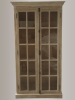 the two-glass door of recycled fir display cabinet