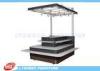 MDF Shopping Mall Wooden Kiosk With Wheels , SGS Mobile Display Kiosk