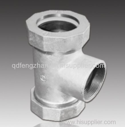Black Malleable Iron Pipe Fitting Tee Equal