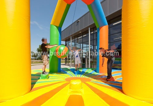 Inflatable demolition ball game