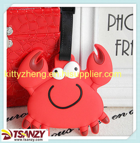 promotion soft pvc cartoon luggage tag 