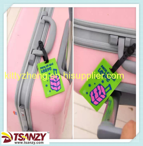 promotion soft pvc cartoon luggage tag 