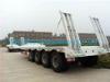 Flatbed Manual Semi Trailer Trucks 4 Axles with Four Double Air Chamber