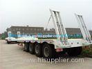 Flatbed Manual Semi Trailer Trucks 4 Axles with Four Double Air Chamber