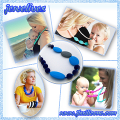 Silicone teething beads necklace jewelry China