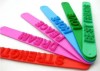 2014 new silicone slap bracelet rubber band promotional gift snap on hand