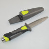 Fixed blade titanium dive knife with nylon sheath