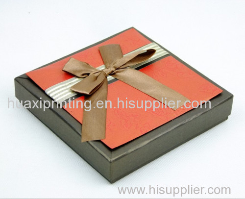 square orange chocolate boxes